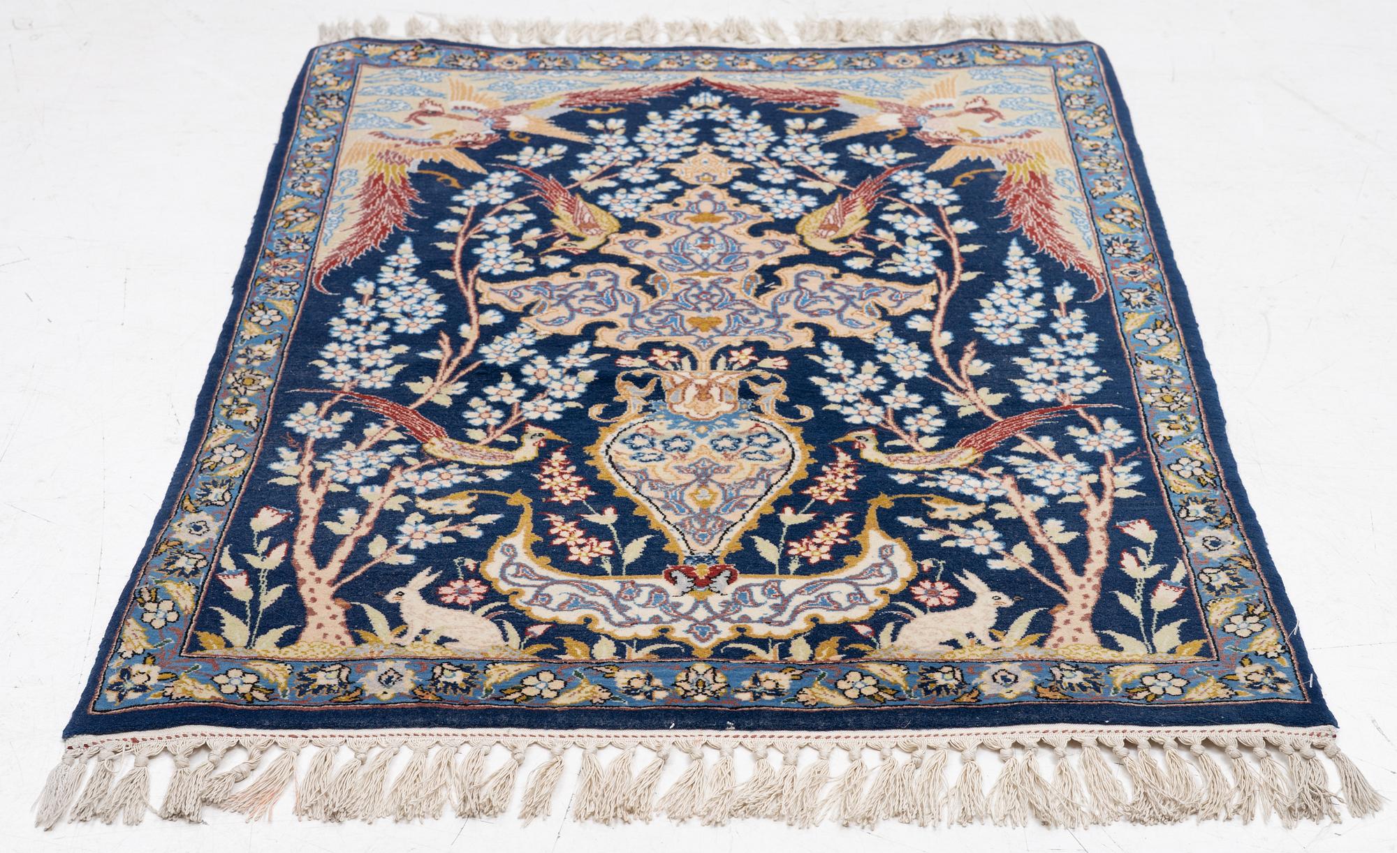 Matta, Isfahan, figural, ca 90 x 65 cm.