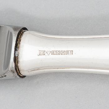 A 24-piece set of 'Chippendale' silver cutklery,  Kultateollisuus oy, Turku, Finland 1978-79.