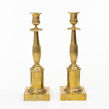 Candelabras, a pair, Empire style, first half of the 20th century.