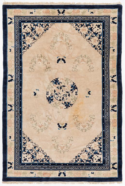 A carpet, old, China (antique finish), c. 276 x 189 cm.