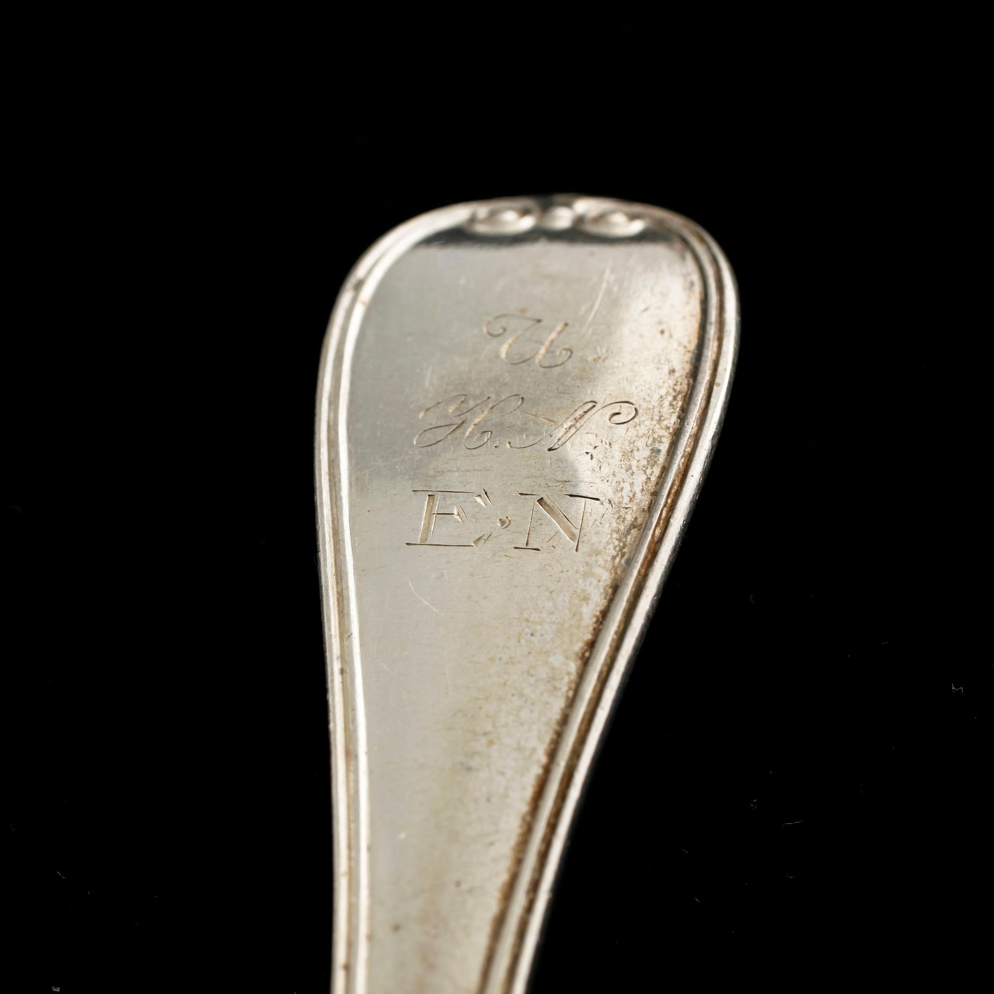 15 pieces of swedish 19th century silver cutlery. Weight 890 gram.