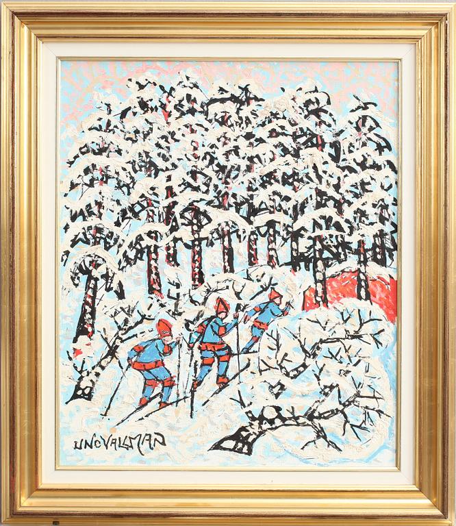 UNO VALLMAN, olja på duk, sign, 1970-tal.