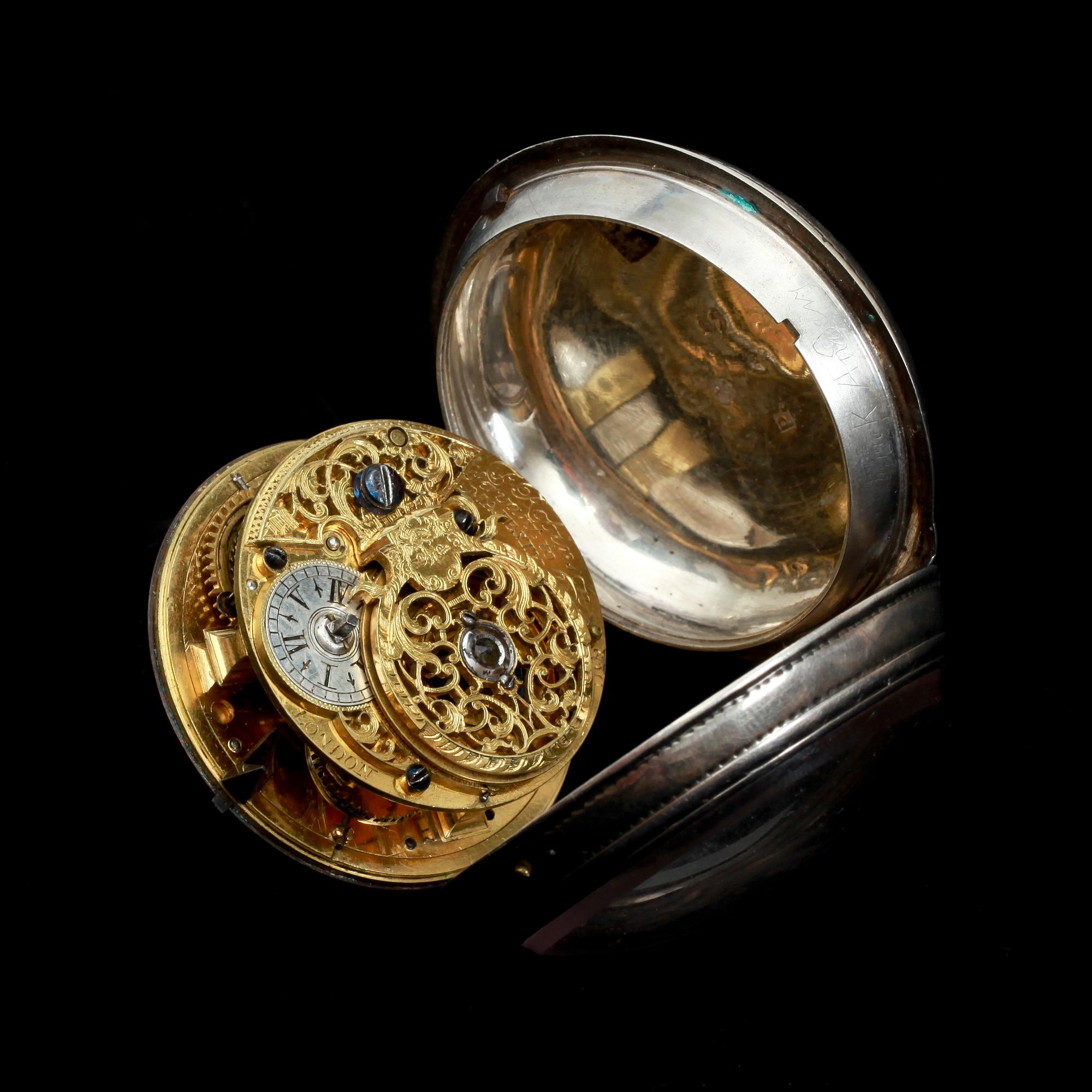 HERRFICKUR, silver, England, 1700-talets senare del.