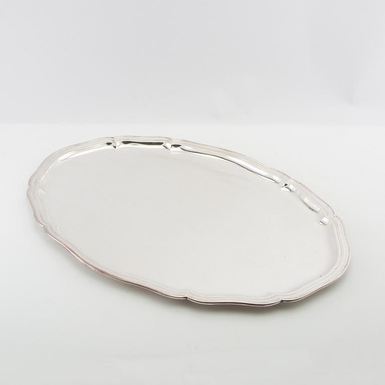 Serving dishes, 3 pieces, nickel silver, first half of the 20th century.