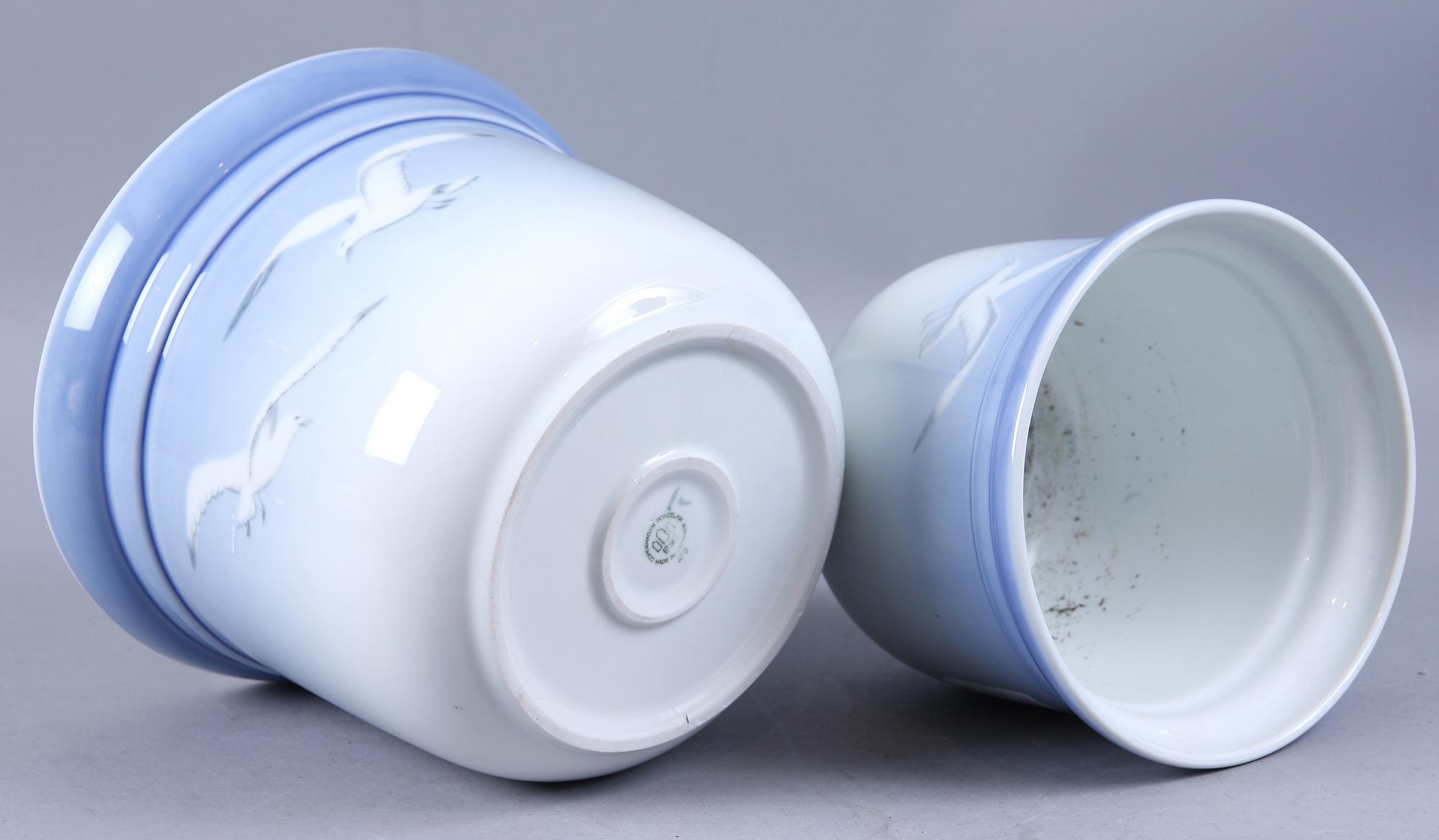 YTTERFODER, 4 st, porslin, "Måsen", Kongl. Dansk.