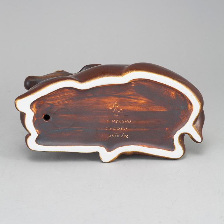 GUNNAR NYLUND, skulptur, stengods, Rörstrand, unik.