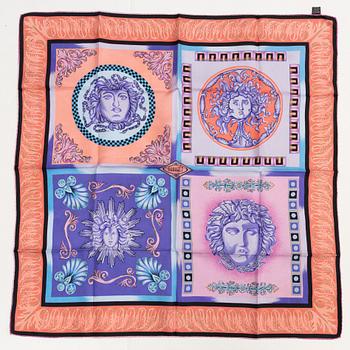 Versace, two silk scarves.