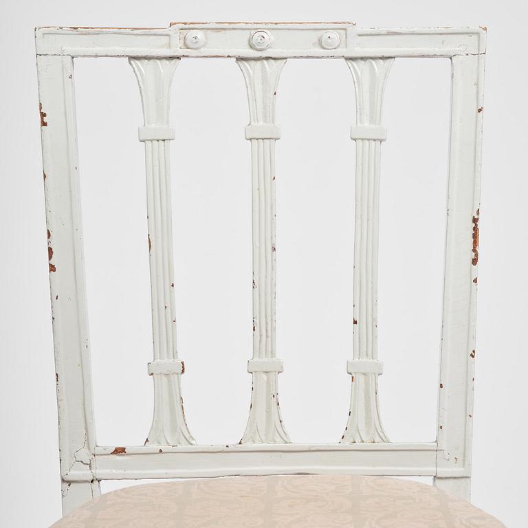 A set of six late Gustavian chairs by E. Öhrmark (master in Stockholm 1777-1813).