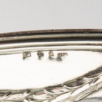 A Swedish 20th century silver tray mark of CG Hallberg Sundsvall 1908 weight 1134 grams.