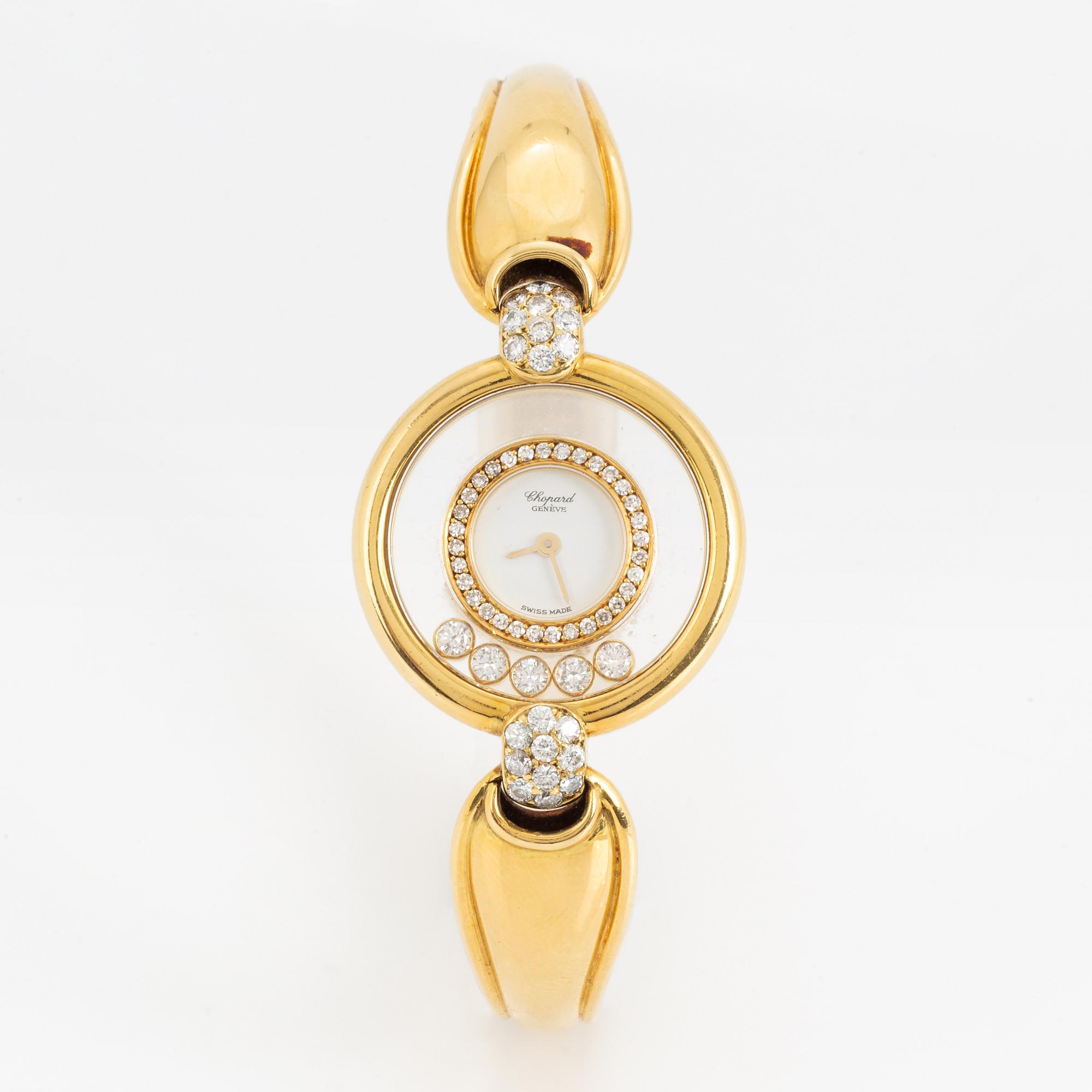 Chopard, Genève, Happy Diamonds, wristwatch, 25 mm.