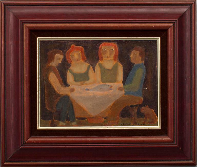 NIKOLAI LEHTO (FINLAND), olja på skiva, sign. och dat. -73.