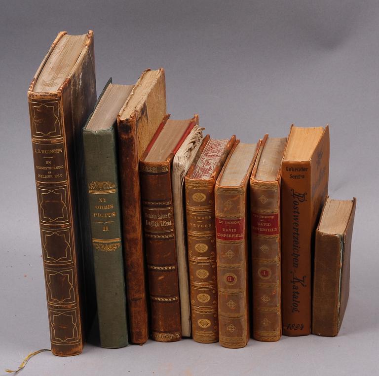 BÖCKER, 10 st, bla "David Copperfield" av Charles Dickens, 1850.