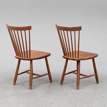 Six chairs by Carl Malmsten, limited edition, for Stolab, 2012.
