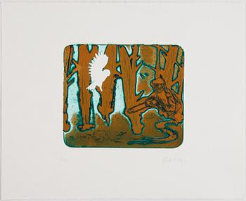 Ernst Billgren, "The end of all animals", portfolio bestående av 12 etsningar, signerad och numrerad 3/40.