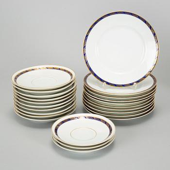 Service porcelain objects, Rörstrand and Rosenthal, 20th century (50 pieces).