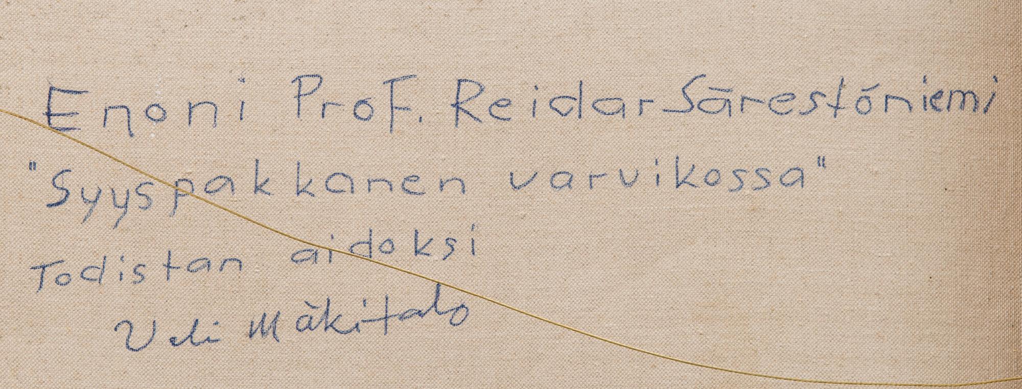 REIDAR SÄRESTÖNIEMI, "SYYSPAKKANEN VARVIKOSSA".
