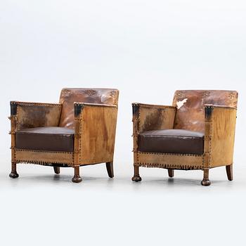 Armchairs, a pair Swedish Modern 1940s.