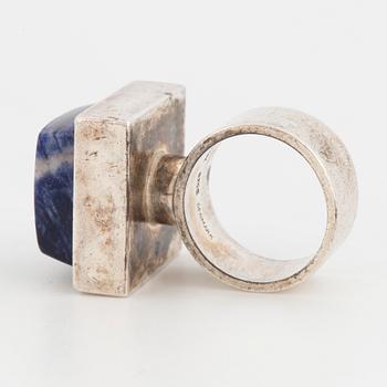 Hans Hansen sterlings silver and sodalite ring.