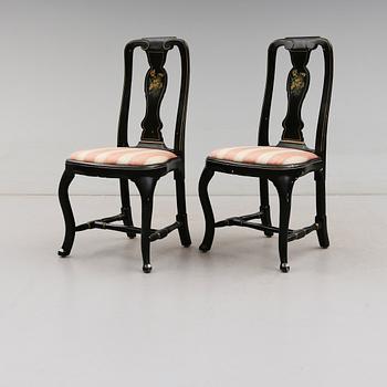 STOLAR, 1 par, senbarock, 1700-tal.