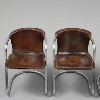 Four 1970s  'Cidue' chairs by Willy Rizzo, Italy.