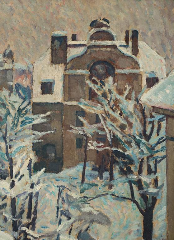Leo Putz, "Stadtgarten im Schnee".