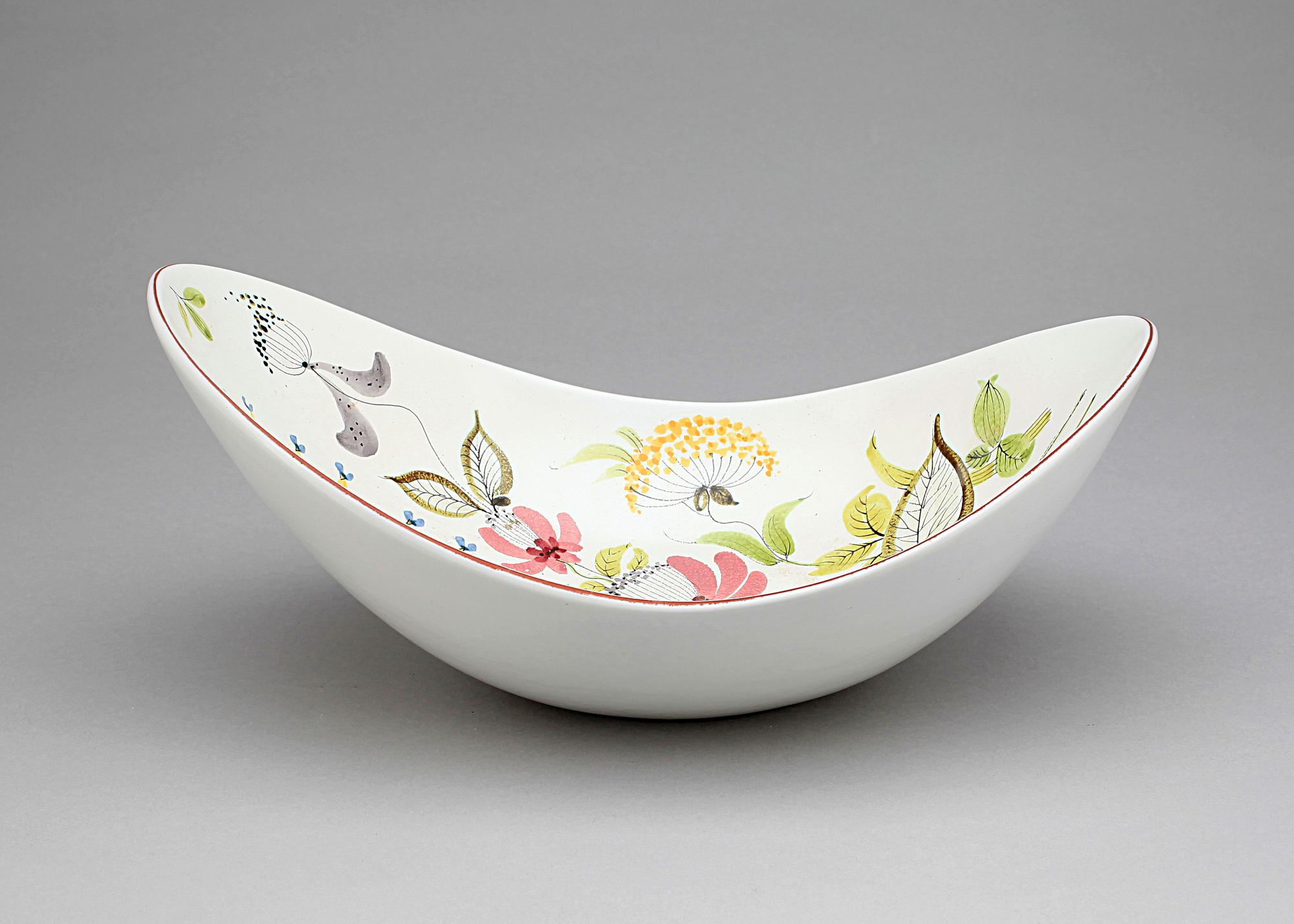 SKÅL, fajans, Stig Lindberg för Gustavsberg, sign med studiohanden, bär dat 1955.