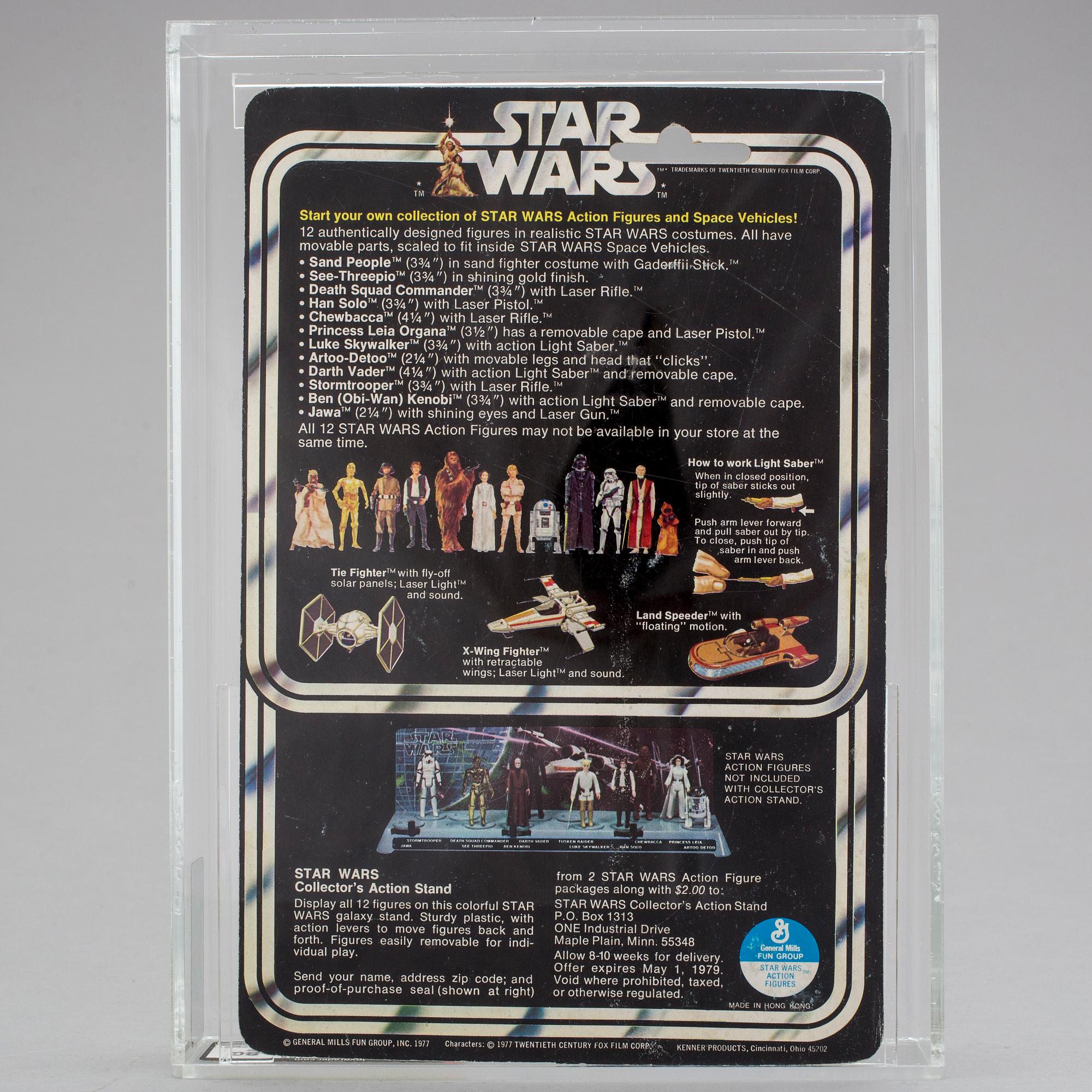 STAR WARS, Sand People 12 back-A, AFA80 NM, Kenner, 1978.