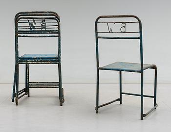 STOLAR, 4 st, industrimodell, märkta B W, 1900-talets andra hälft.
