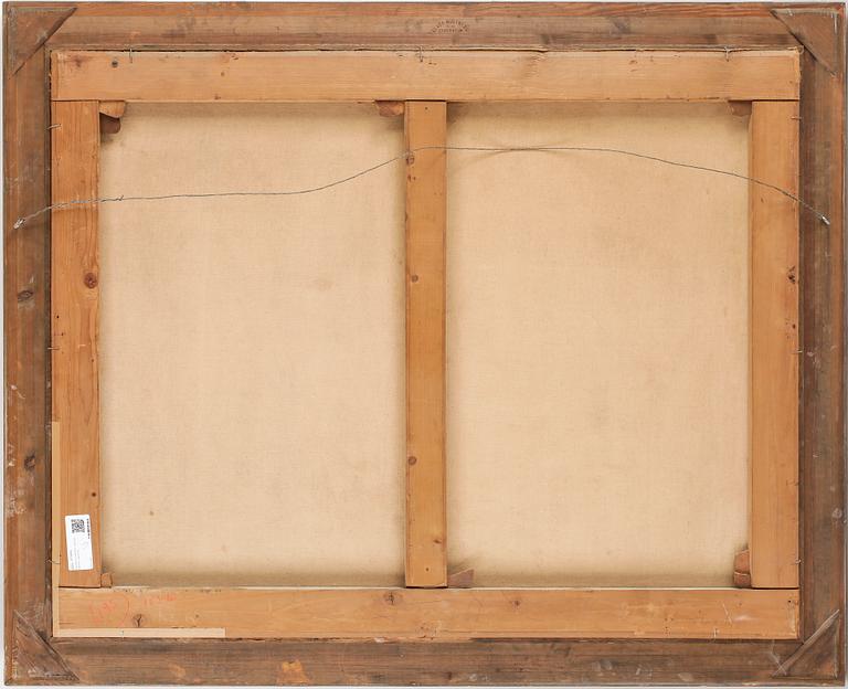 WILHELM HARTES, olja på papper, signerad.