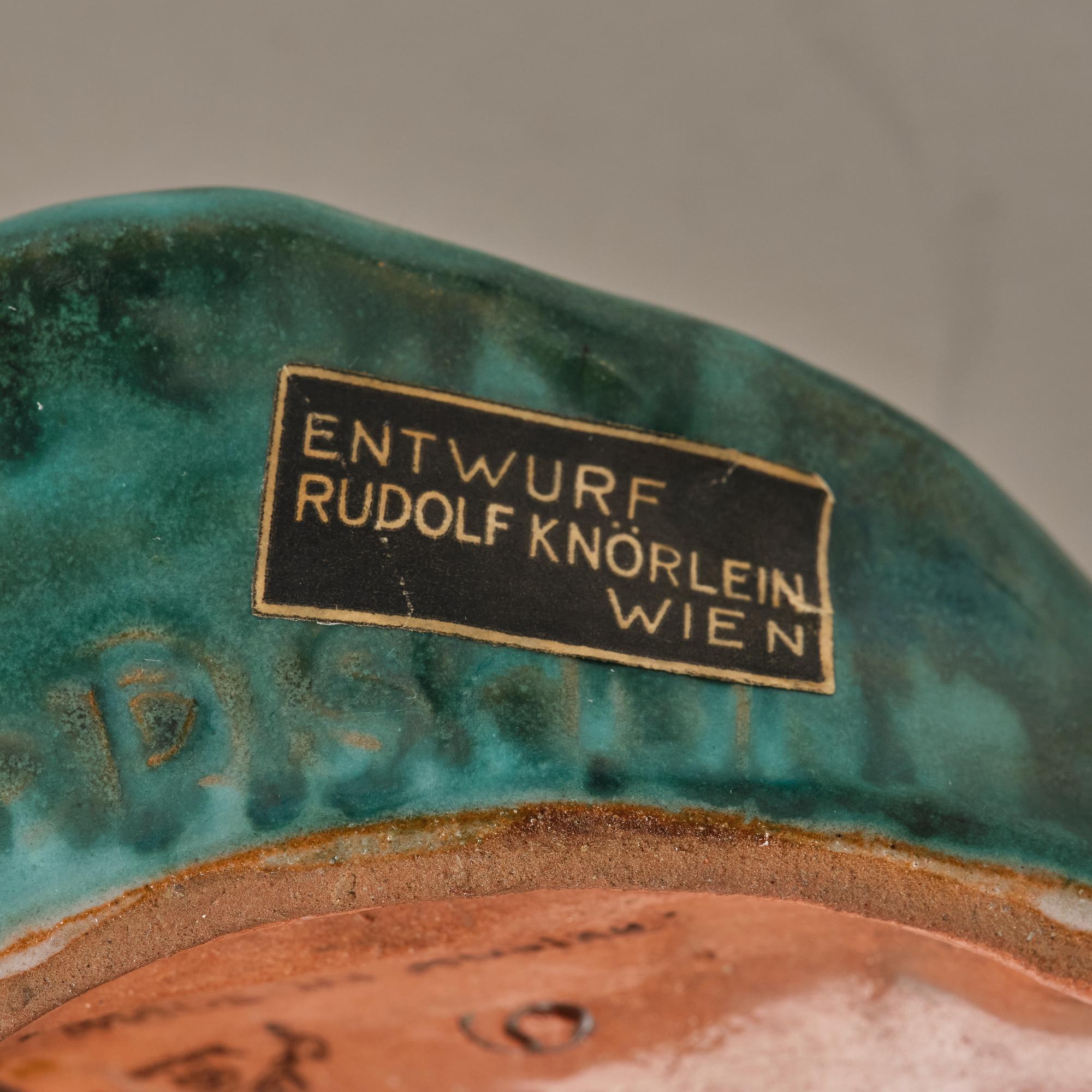 Rudolf Knörlein, väggmask, modell 6836, Goldscheider, Wien, 1930-tal..