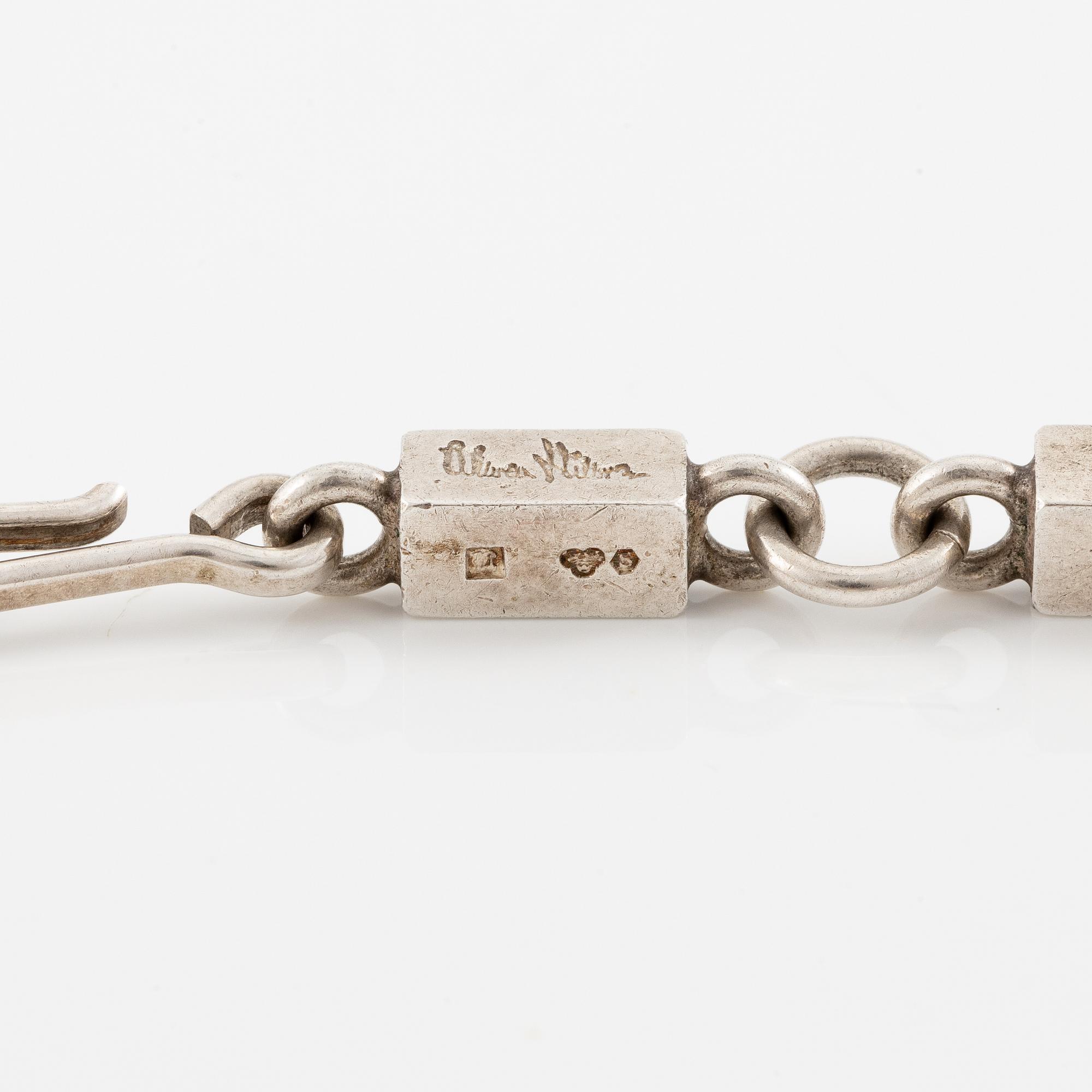 Wiwen Nilsson, necklace, sterling silver, Lund 1959.