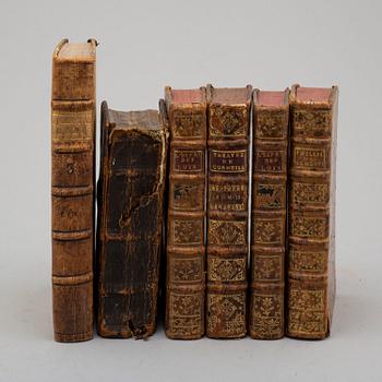 SIX 18TH CENTURY BOOKS.