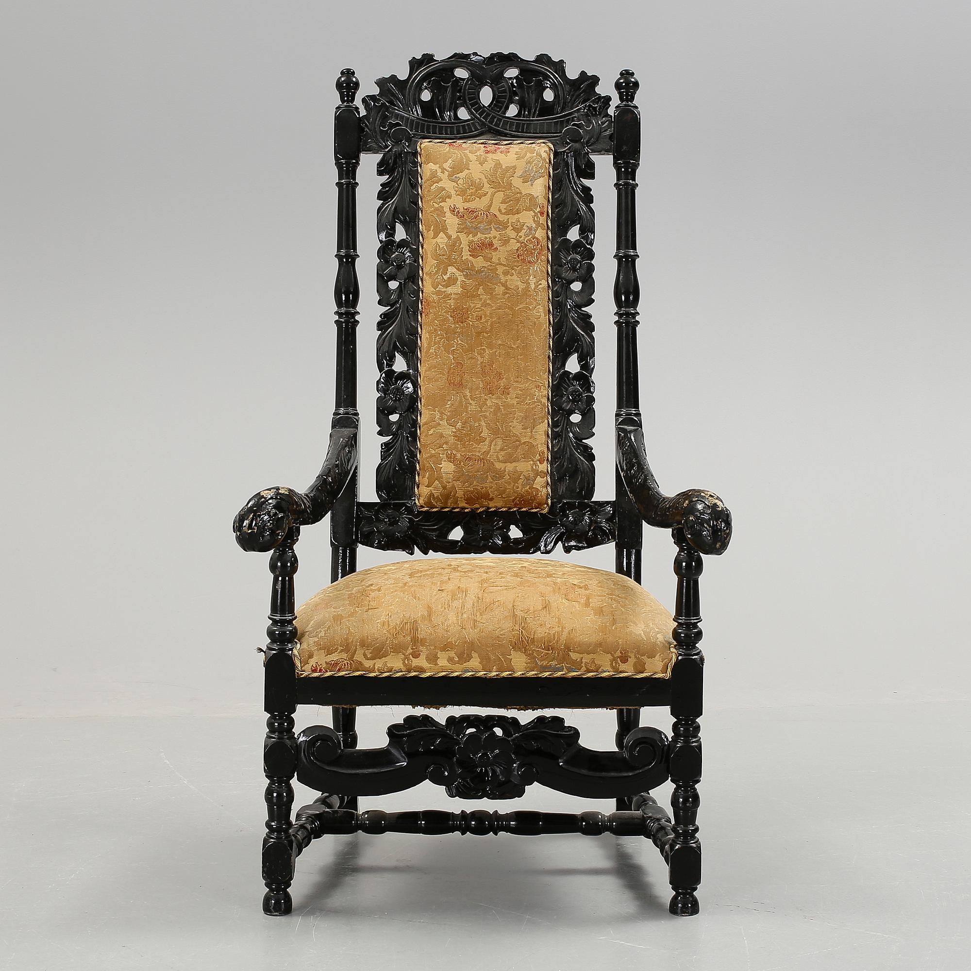 KARMSTOL, barock, 1700-tal.