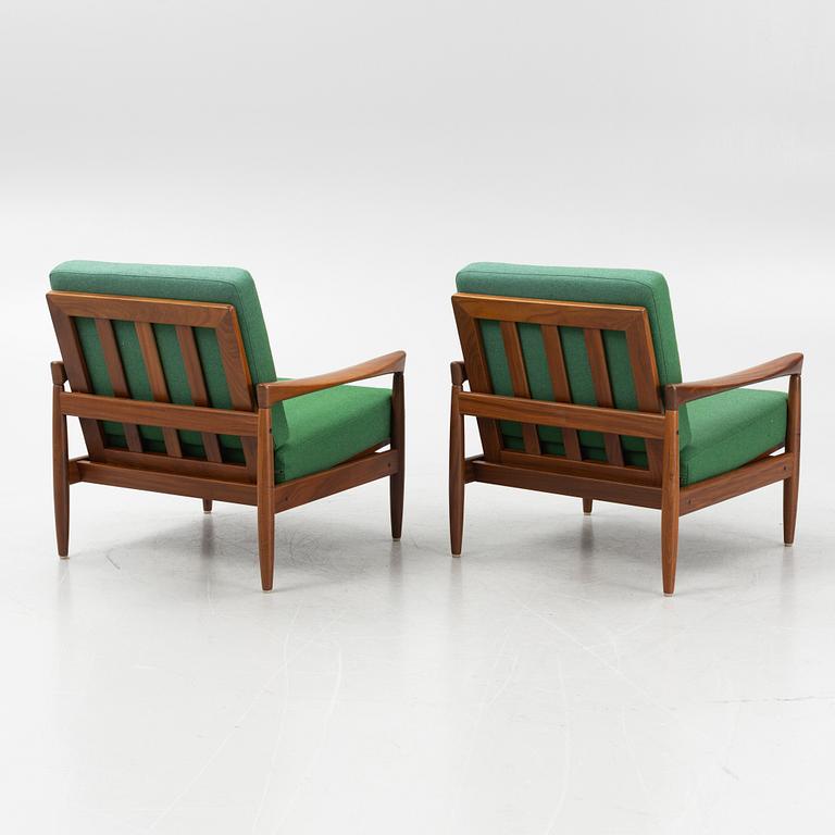 Erik Wørts, a pair of "Kolding" armchairs, IKEA, Sweden, 1960's.