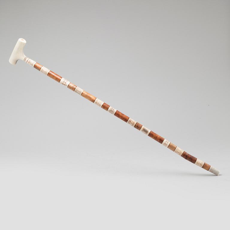 A cane by Ingvar Gustavsson, signed.