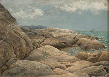 Berndt Lindholm, Rocks by the Shore.