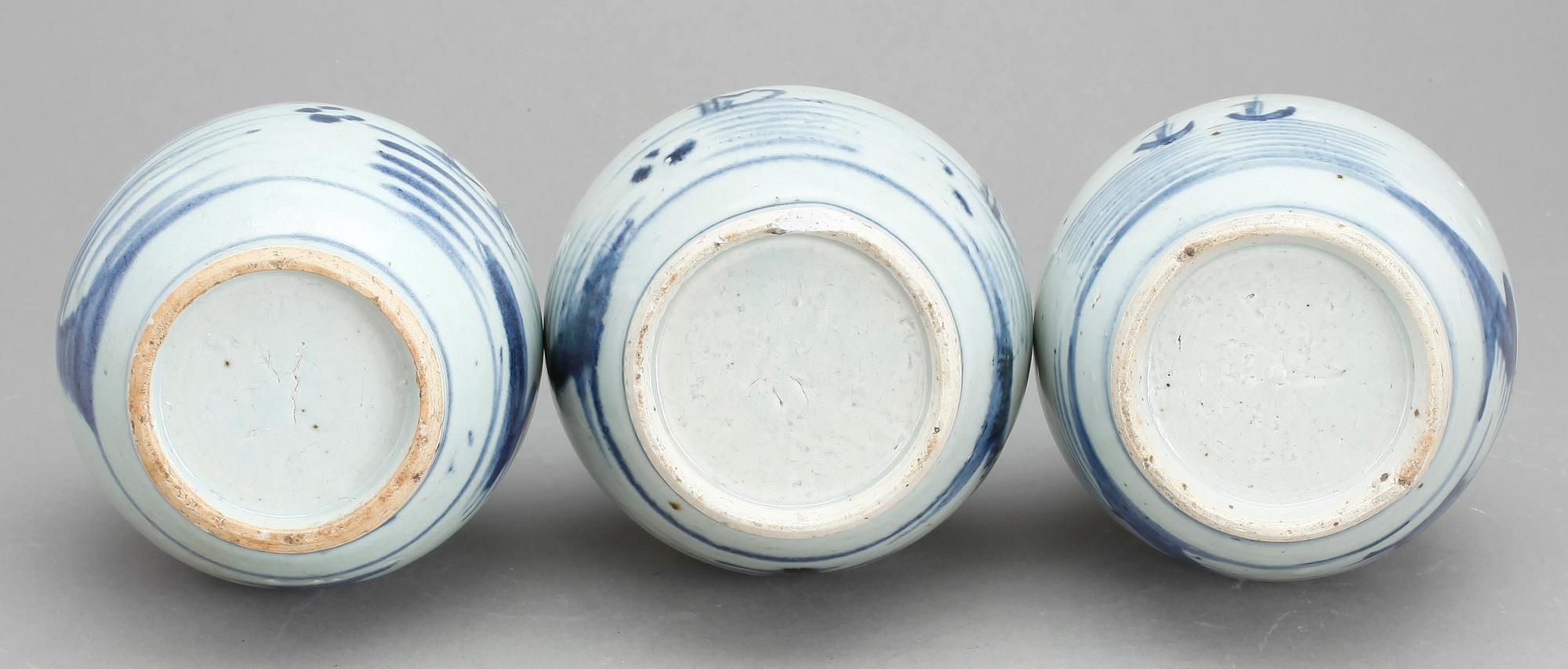 FLASKA, 3 st, 1800-tal.