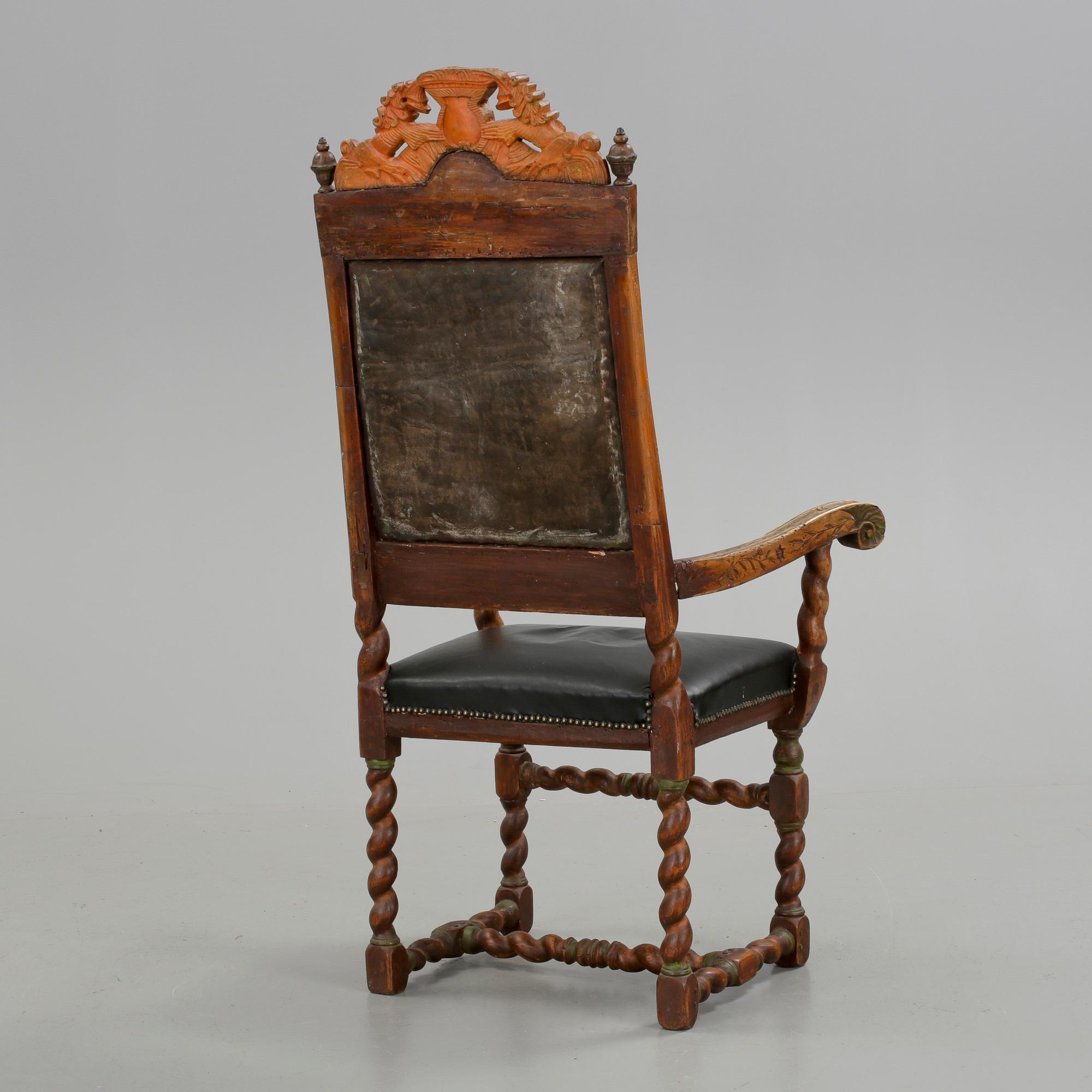 KARMSTOL, barock, 1700-tal.