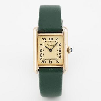 must de Cartier, Tank, wristwatch, 20.5 x 20 (28) mm.