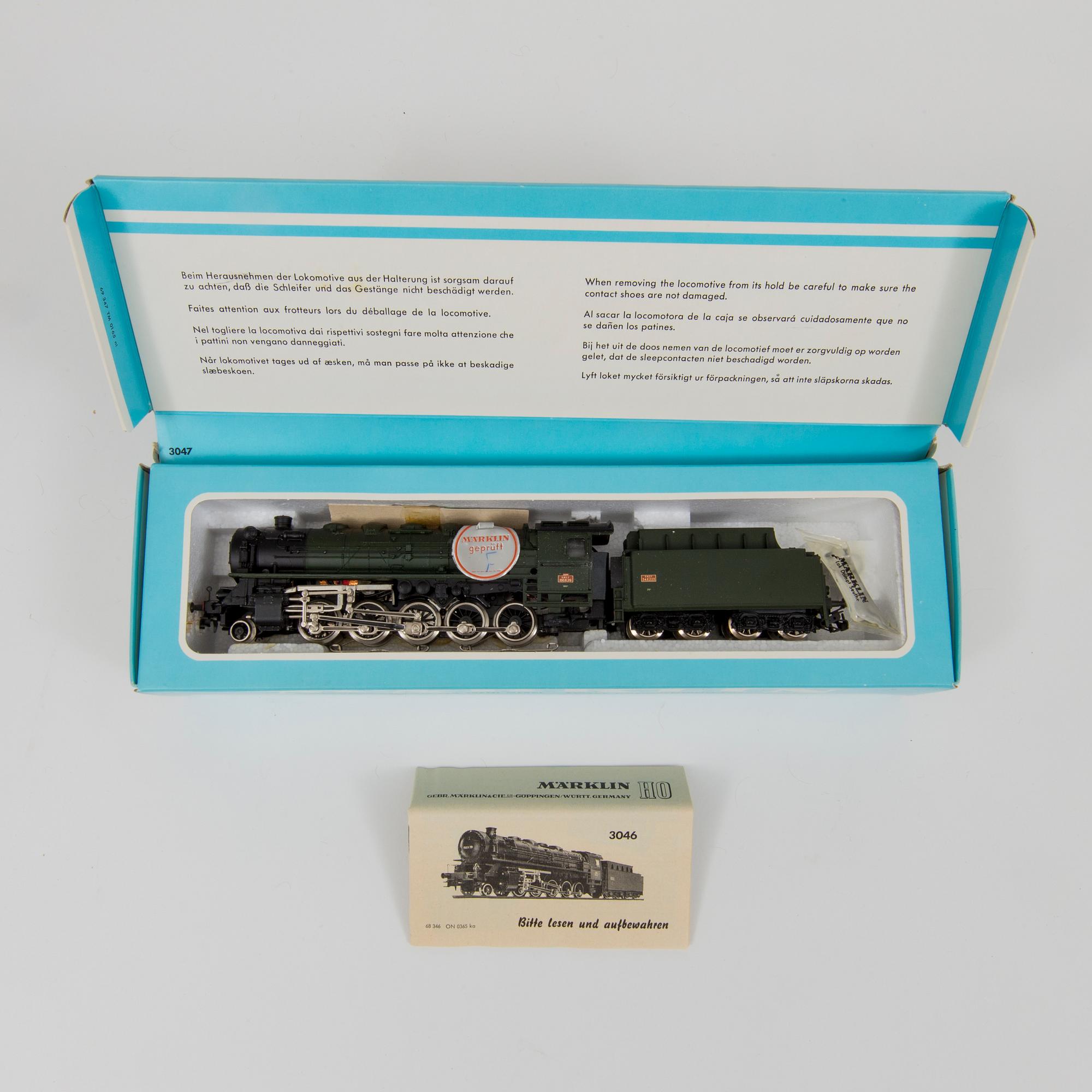 MÄRKLIN, 2 stycken lok, skala H0 Tyskland, 1960-tal.