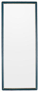 627. A wall mirror attributed to Otto Schulz by Boet, 1930's-40's in blue artificial leather.