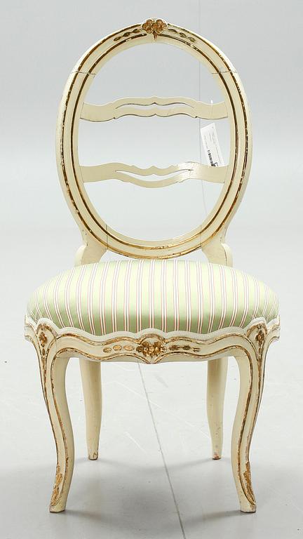 STOL, s k skrattstol, gustaviansk, 1700-talets slut.
