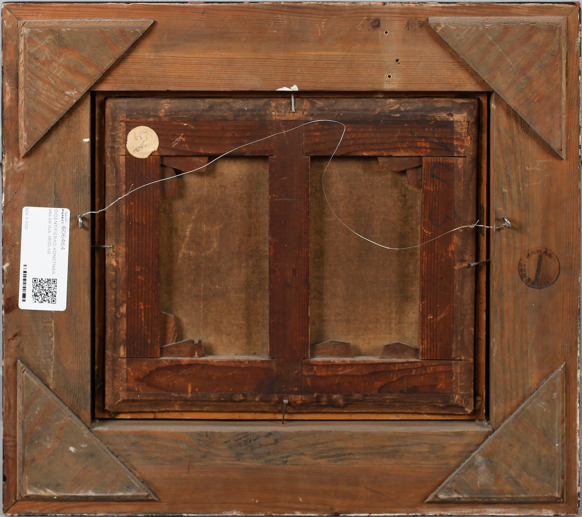 OKÄND KONSTNÄR, olja på duk, 1800-tal.