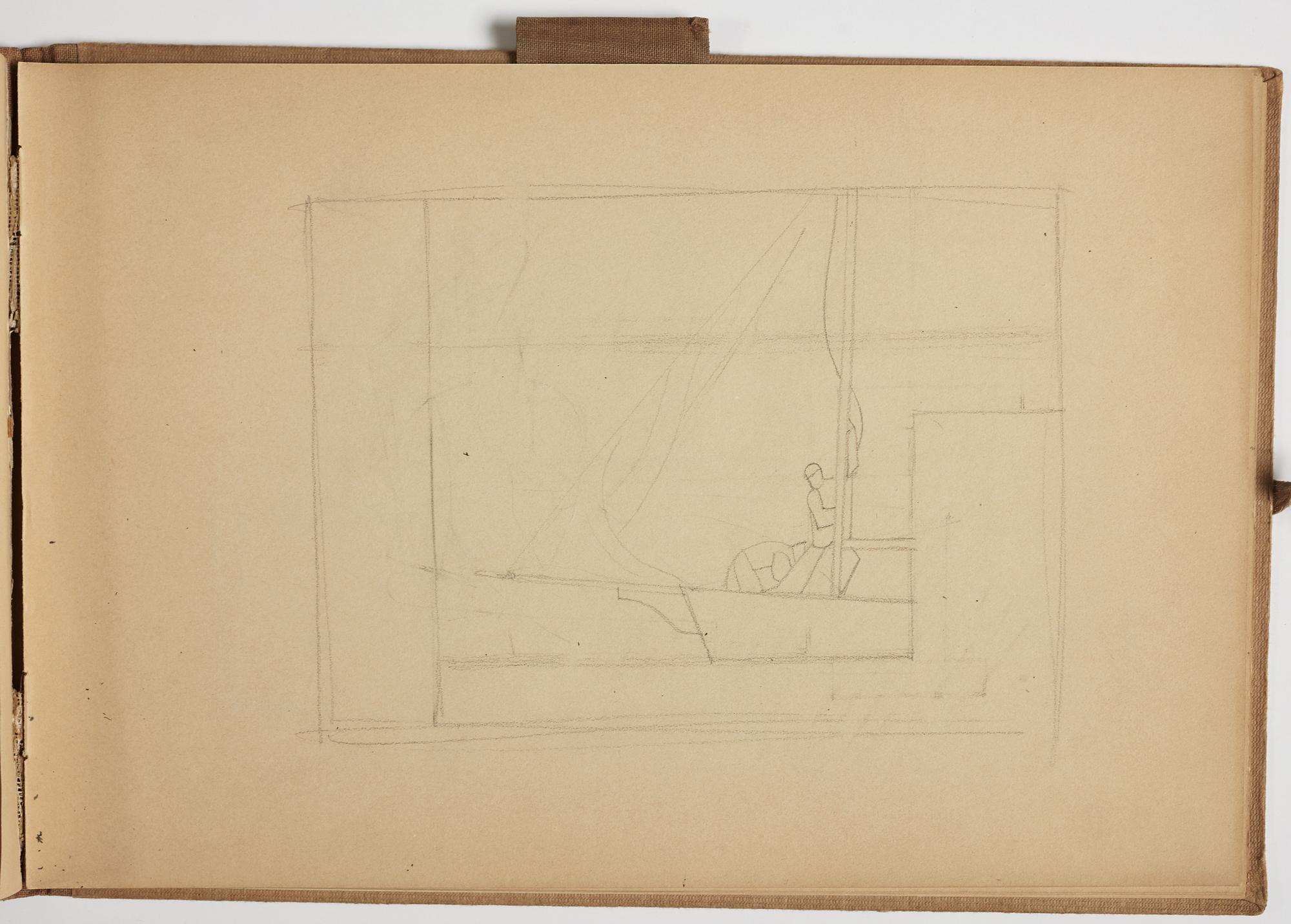 GÖSTA ADRIAN-NILSSON, sketchpad, 1920/30's, by the artist's own hand inscribed GAN with indian ink on the cover.