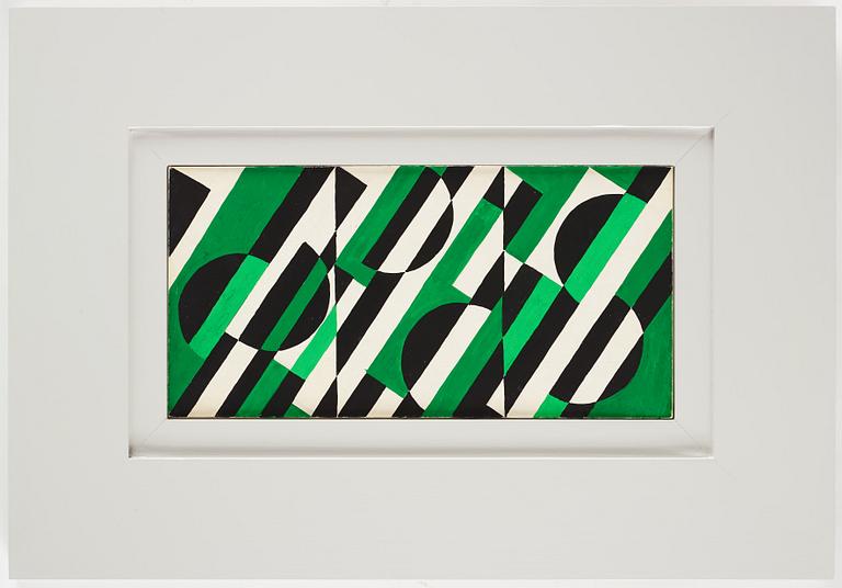 LARS-GUNNAR NORDSTRÖM, tempera on paper panel, signed and dated 1974 on verso.