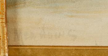 OKÄND KONSTNÄR, akvarell, signerad Meadows, England, sekelskiftet 1900.