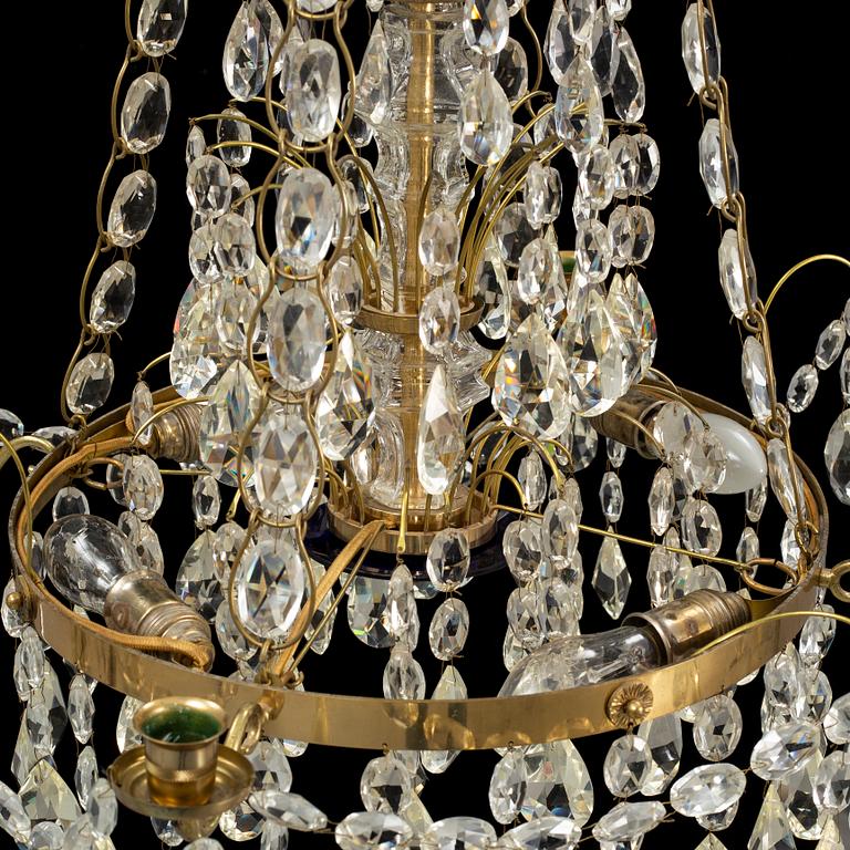 A second half of the 20th century Gustavian style chandelier.