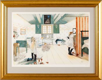 CARL LARSSON, efter, färglitografi, utgivare SWEB ART, signerad editoren och numrerad 548/790.