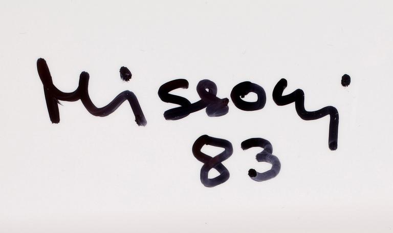 OTTAVIO MISSONI, multipel, textil på plexiglas, signerad och numrerad 7/25, daterad -83.