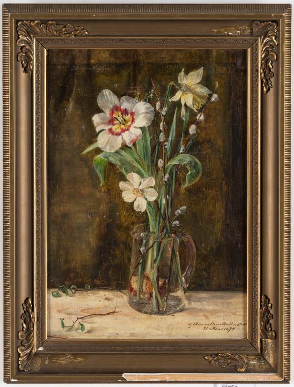 ANNA MUNTHE NORDSTEDT, an oil on board. Signed and dated 1895.